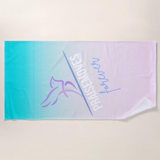 PraiseMoves Forever Beach Towel (Front)