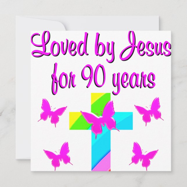 PRAISING GOD 90TH BIRTHDAY CARD (Front)