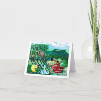 "Praising In The Pasture" folded greeting card