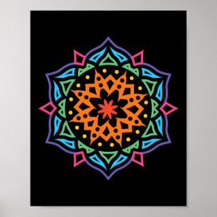 Prana Art Yoga Mandala Sacred Energy Geometry Medi Poster
