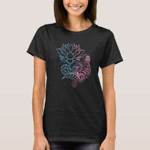 Prana Spiritual Yoga Mandala Bohemian Lotus Flower T-Shirt