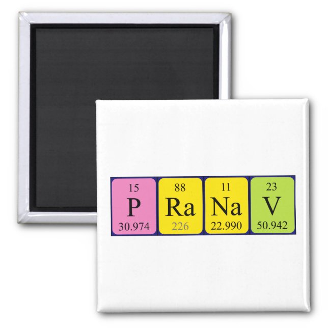 Pranav periodic table name magnet (Front)