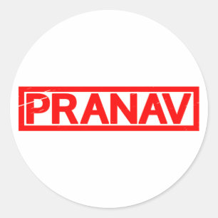 Pranav Stamp Classic Round Sticker