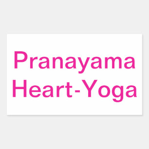 Pranayama Heart Yoga Peace Om Hankamer Artjunkhaus Rectangular Sticker