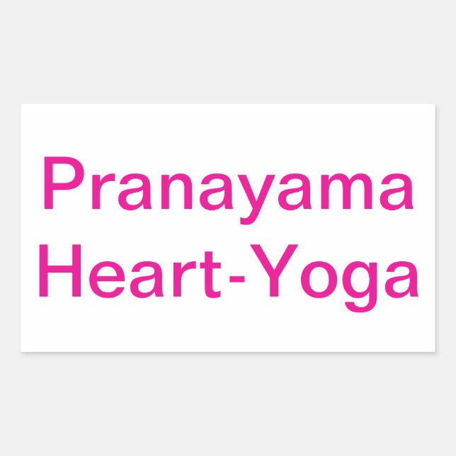 Pranayama Heart Yoga Peace Om Hankamer Artjunkhaus Rectangular Sticker (Front)