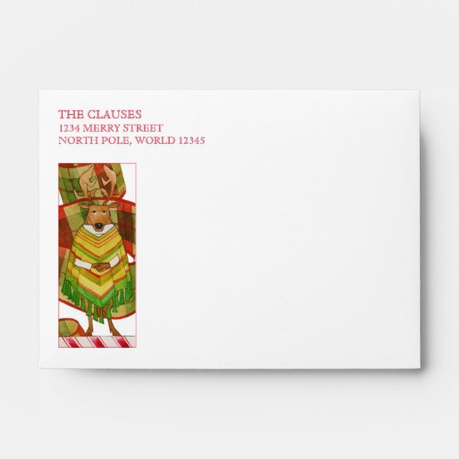 PRANCER REINDEER A6 Envelopes (4x6 Cards) (Front)