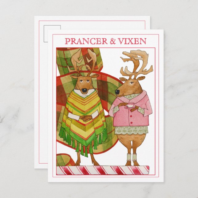 PRANCER VIXEN Postcard (Front/Back)