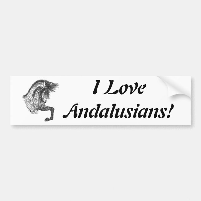 Prancing Andalusian Bumper Sticker (Front)