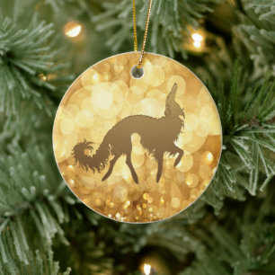 Prancing Borzoi Christmas Ornament
