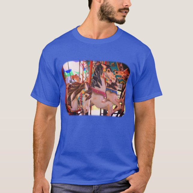 Prancing Carousel Horses  T-Shirt (Front)