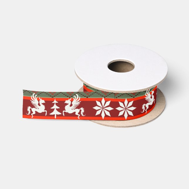 Prancing Hippogryph Satin Ribbon (Spool)