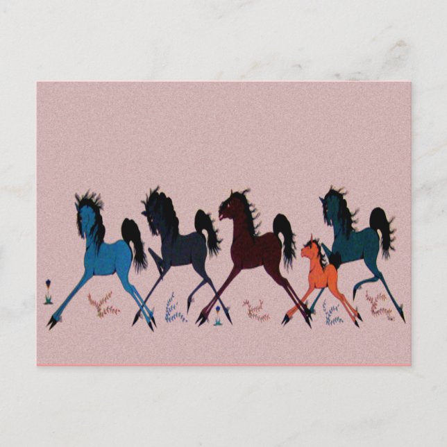 Prancing Horses Postcard (Front)