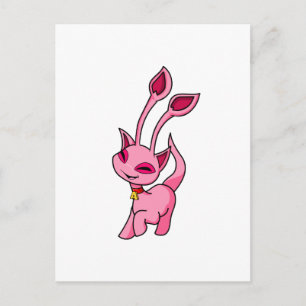 Prancing pink Aisha Postcard