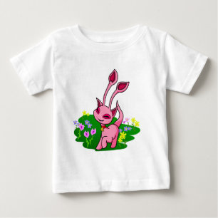 Prancing pink Aisha through flowers Baby T-Shirt