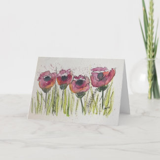 Prancing Poppies Card