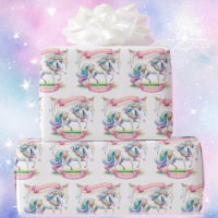 Prancing Unicorn Personalise Girl's Name Birthday