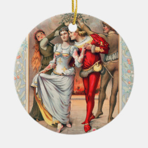 Prang's Christmas Card (ca. 1886) Ceramic Tree Decoration