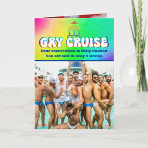Prank Gay Cruise Birthday, Custom Wife Photo Card