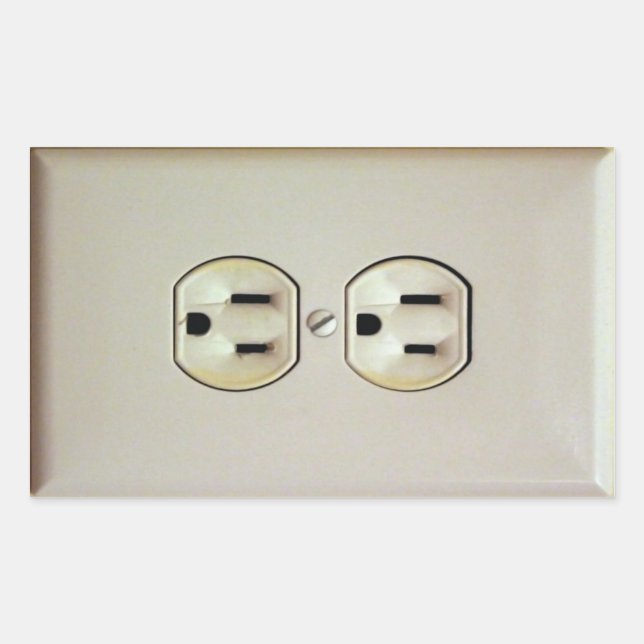 Prank Wall Outlet Decal Rectangular Sticker (Front)