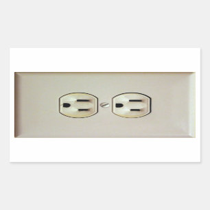 Prank Wall Outlet Decal Rectangular Sticker
