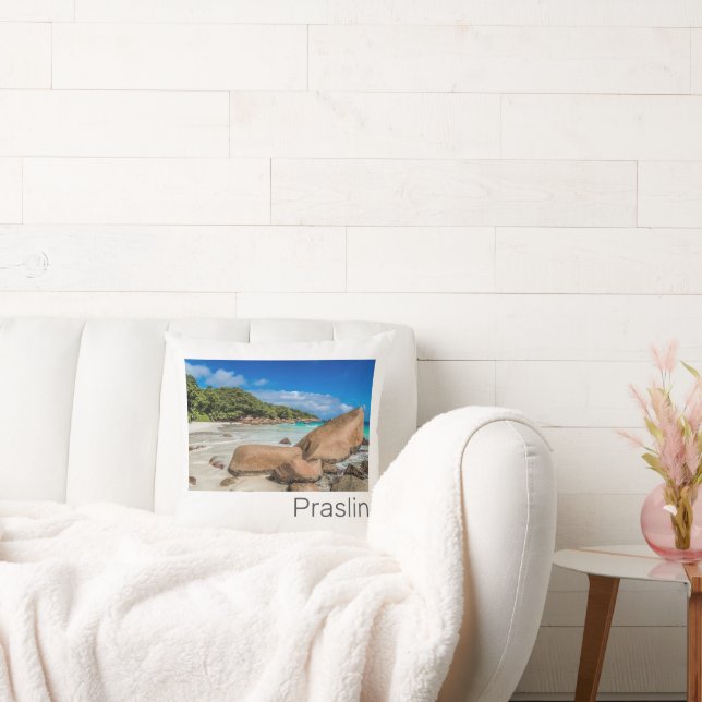 Praslin Seychelles Island Anse Lazio Beach Gift Cushion (Couch)