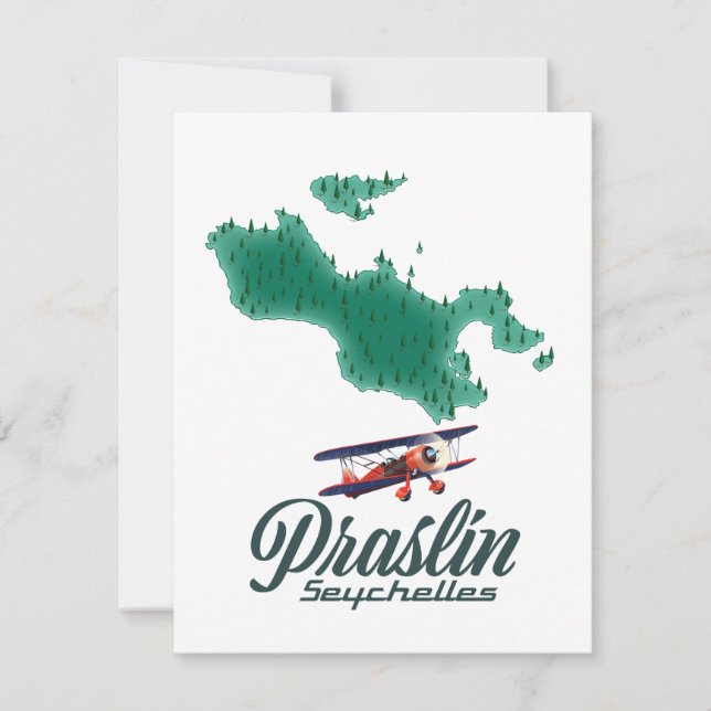 Praslin Seychelles map (Front)