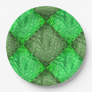 Prato verde falsa grama ou folhas de coqueiro paper plate