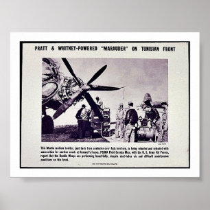 Pratt & Whitney - Powered Marauder On Tunisian Fro Poster