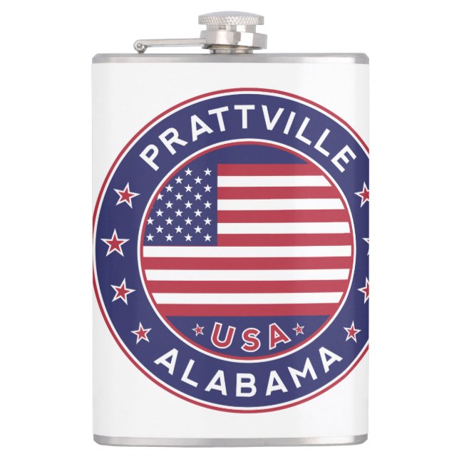 Prattville, Alabama Hip Flask (Front)
