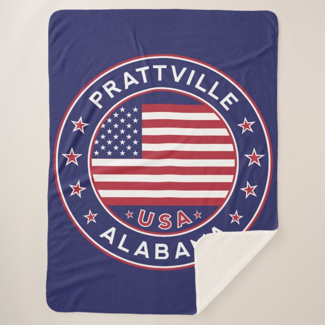 Prattville, Alabama Sherpa Blanket (Front)