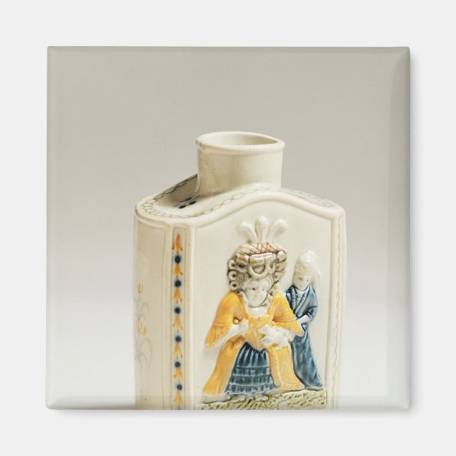 Prattware tea caddy magnet (Front)
