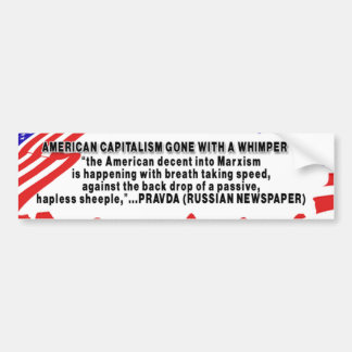 PRAVDA QUOTE - AMERICAN SHEEPLE BUMPER STICKER