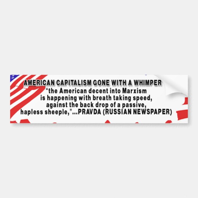 PRAVDA QUOTE - AMERICAN SHEEPLE BUMPER STICKER (Front)