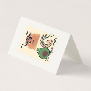 Prawn and Avocado ''Toast the happy couple'' card