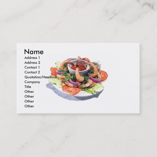 Prawn Platter Business card (Front)