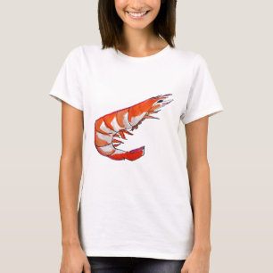 Prawn shrimp seafood kitsch art T-Shirt