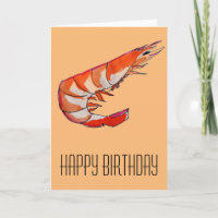 Prawn shrimp seafood kitsch birthday