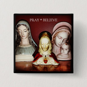 PRAY / BELIEVE SQUARE PIN