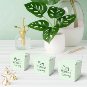 Pray Bible Verse Christian Prayer Light Green Favour Box