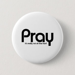 Pray Christian 6 Cm Round Badge