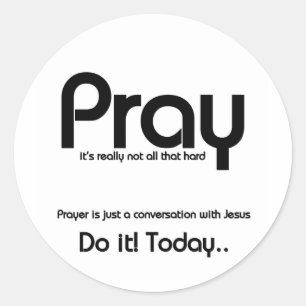 Pray Christian Classic Round Sticker