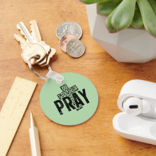 Pray Christian   Faith Cross Prayer  Key Ring