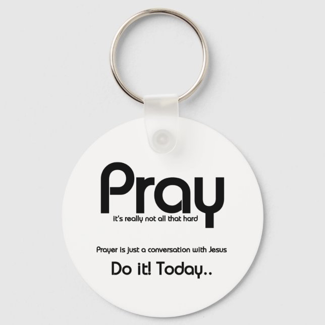 Pray Christian Key Ring (Front)