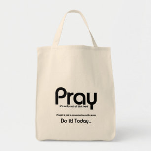 Pray Christian Tote Bag
