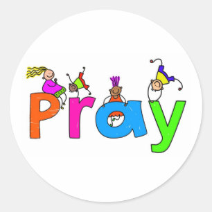 Pray Classic Round Sticker