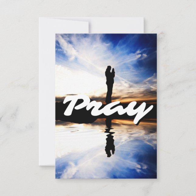 Pray Daily Flat Greeting Card (Front)