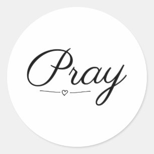 Pray, faith, Scripture Classic Round Sticker