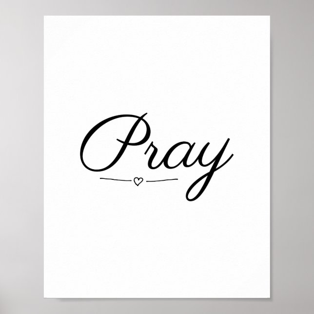 Pray, faith, Scripture Poster (Front)