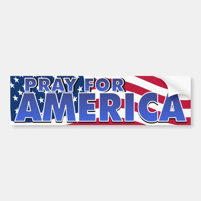 Pray for America 2 Bumper Sticker (Front)