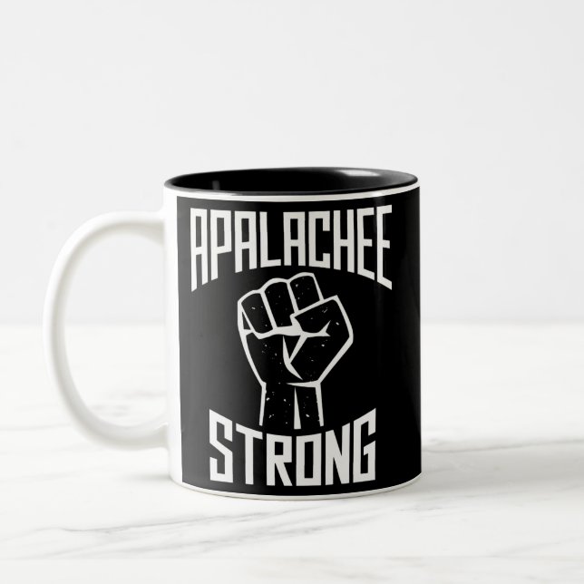 Pray for Apalachee High School Strong  Two-Tone Coffee Mug (Left)